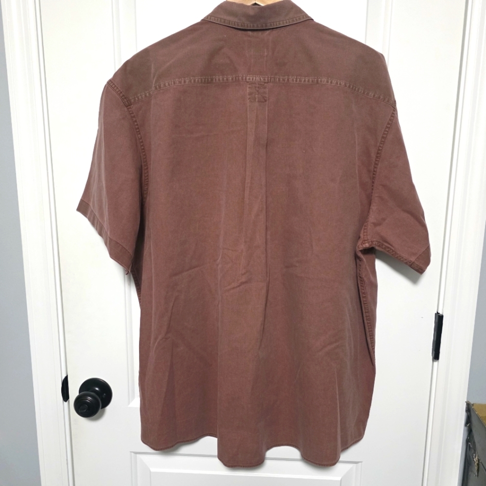 L.L. Bean Button Up 100% Cotton Faded Brown 2XL - Picture 4 of 4